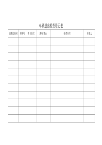 车辆进出检查登记表