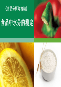《食品中水分的测定》PPT