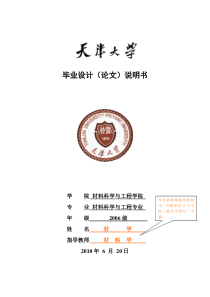 天津大学毕业论文模板