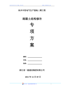 混凝土结构修补方案(详细)