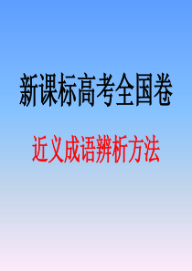 【语文】新课标高考全国卷近义成语辨析方法(28张PPT)