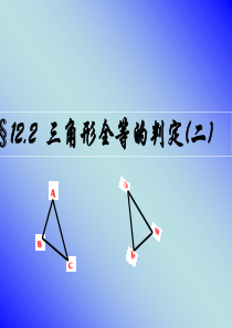 人教版新教材初二数学全等三角形的判定(二)
