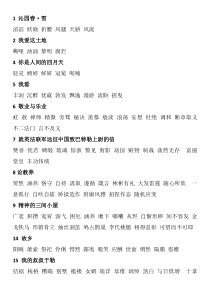 2019新版人教部编版语文九年级上册生字词[无拼音]