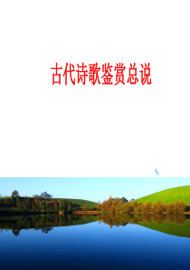诗歌鉴赏手法