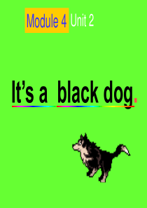 2014秋外研版(三起)三上Module 4《Unit 2 It’s a black dog》ppt