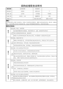 采购部经理职务说明书