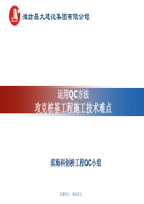 滨海科创桥桩基工程QC