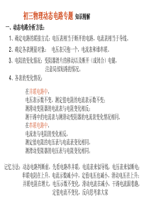 初三物理动态电路专题
