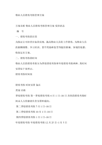 物业人员绩效考核管理方案