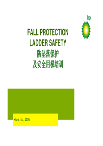 BP公司之三级安全文件：防坠落保护及安全用梯培训