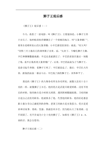狮子王观后感篇一