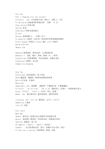 中级口译听力词汇汇总