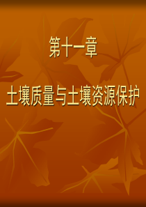 0911土壤质量与土壤资源保护