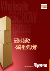 阿里巴巴全球速卖通-销售培训资料