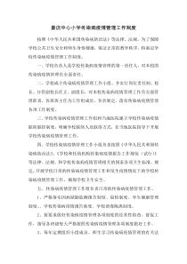 传染病疫情管理工作制度