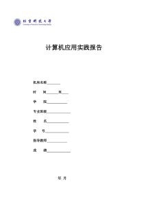 计算机应用实践报告(完整)