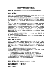 新闻学概论复习重点