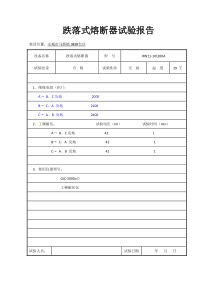 跌落式熔断器试验报告89