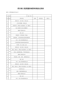 (BT-XM-GC-304-13)项目部工程质量控制资料核查记录表
