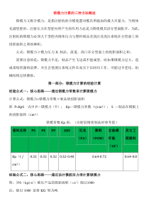 注塑机锁模力计算的三种方法概述