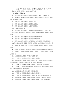 创建5A级学校五大类档案建设内容及要求