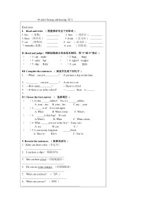 3b-m1u1-Seeing-and-hearing-练习