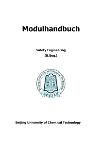 Modulhandbuch——德国留学申请化工类安全工程课程描述手册