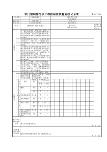 157 木门窗制作分项工程检验批质量验收记录表TJ4-3-18