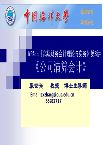 MPAcc8公司清算会计
