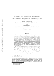 Time-of-arrival probabilities and quantum measurem