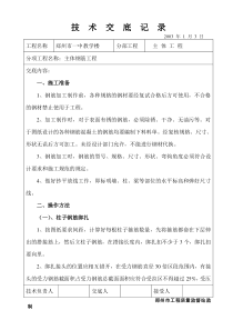 主体工程技术交底