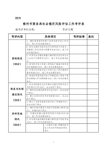 梧州社会稳定风险评价工作考评办法试行