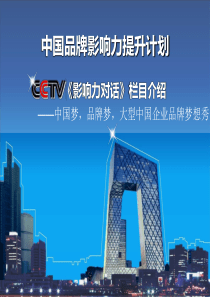 CCTV《影响力对话》栏目介绍