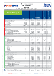 欧盟环保规范(成衣面料)