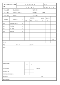 产品质量审核评价报告(YFJC4)