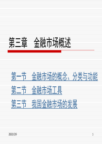 第3讲 金融市场概述