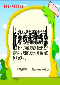 (教科版)二年级语文上册课件 植物妈妈有办法