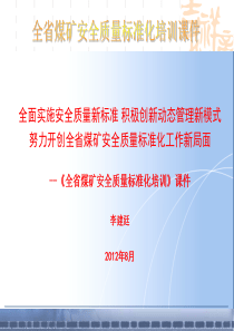 煤矿安全质量标准化培训(总则、安全管理、地面设施部分)