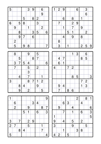 9×9标准数独题目2000题