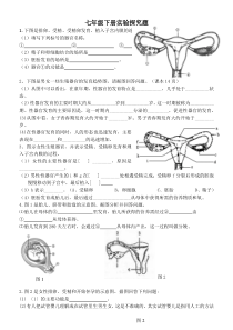 人教版七年级生物下册实验探究复习题1