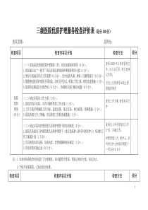 优质护理考核标准