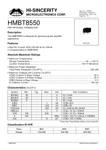 HMBT8550中文资料