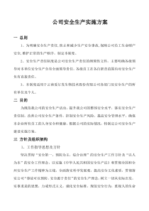 完美的公司安全生产实施方案