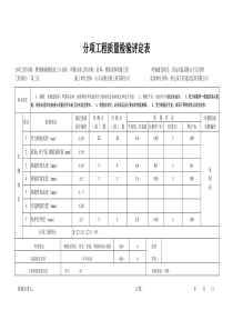 分项工程质量检验评定表横表