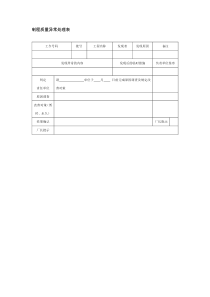 制程质量异常处理表