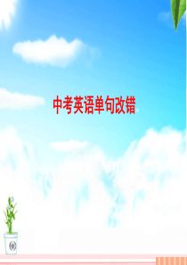 初中英语复习单句改错