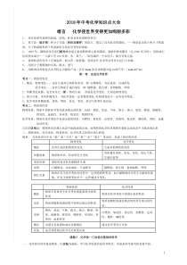 2018年最新人教版中考化学知识点大全