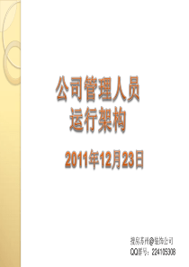 公司管理人员运行架构