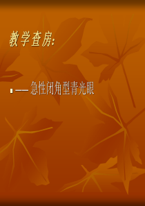 教-学-查-房：.ppt青光眼