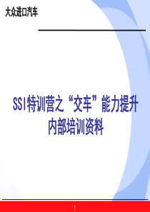 进口大众SSI交车能力  培训